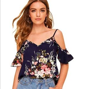 NEW gorgeous ROMWE flower top